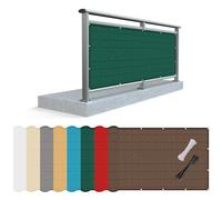 Brise Vue avec Oeillet 130 x 450 cm Protection UV, Opaque, Résistant Aux Contre Vent, Revêtement de Balcon Pare-Soleil pour Jardin avec Cable Ties et Cordons pour Serre, Clôture, Vert