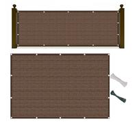 Brise Vue avec Oeillet 60 x 110 cm 90% D'Ombrage, Protection Contre Les Regards, Couverture de Écran Jardin Brise Vue Occultant avec Cable Ties et Cordons pour Serre, Clôture, Marron