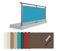 Brise Vue avec Oeillet 80 x 430 cm Protection UV, Opaque, Résistant Aux Contre Vent, Revêtement de Balcon Pare-Soleil pour Jardin avec Cable Ties et Cordons pour Serre, Clôture, Bleu
