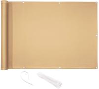 Brise-Vue Balcon 0,9 X 3 M Pes Polyester Beige Sable Brise-Vue Pour Balcon Paravent Bâche Jardin Balcon ?illets Serre-Câbles Imprégné