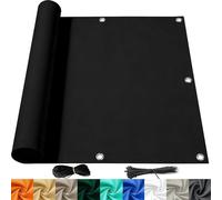 Brise Vue Balcon 1.6 x 10 m Imperméable Cache Vue Balcon Protection UV Opaque Résistant Aux Contre Vent Brise et Jardin pour Jardin Terrasse, Noir