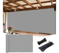 Brise Vue Balcon 1.8 x 10 m PES, Écran Occultant Opaque Protection UV, Résistant Au Vent et à l'eau Brise Vue Balcon Extérieur pour Jardin Exterior, Gris Clair