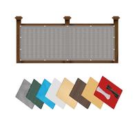 Brise Vue Balcon 100 x 480 cm Protection UV, Opaque, Résistant aux Contre Vent, Revêtement De Balcon Pare-Soleil pour Jardin avec Cable Ties Et Cordons pour Patio/Terrasse/Grillage, Gris