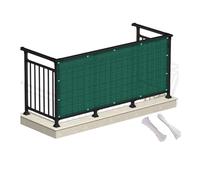 Brise Vue Balcon 120 x 170 cm Protection UV, Opaque, Résistant aux Contre Vent, Revêtement De Balcon Pare-Soleil pour Jardin avec Cable Ties Et Cordons pour Patio/Terrasse/Grillage, Vert Foncé
