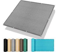 Brise Vue Balcon 130 x 150 cm Anti 95% UV Contre Le Vent Brise Vue Balcon Extérieur avec Oeillets et Cordons pour Terrasse Piscine, Gris