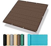 Brise Vue Balcon 160 x 180 cm Anti 95% UV Contre Le Vent Brise Vue Balcon Extérieur avec Oeillets et Cordons pour Terrasse Piscine, Marron