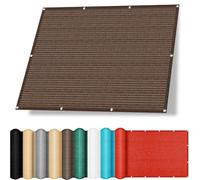 Brise Vue Balcon 160 x 180 cm Anti 95% UV Contre Le Vent Brise Vue Jardin Facile à Suspendre pour Balcon Terrasse Piscine, Marron