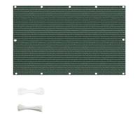 Brise Vue Balcon 240 x 420 cm Protection UV Opaque Résistant Aux Contre Vent sur Mesure Bache Balcon pour Jardin pour Jardin, Vert Foncé