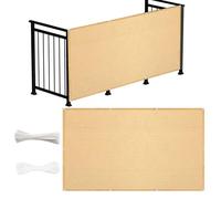 Brise Vue Balcon 240 x 420 cm Protection UV Opaque Résistant Aux Contre Vent sur Mesure HDPE Filet D’Ombrage pour Exterieur Terrasse Patio, Couleur Crème