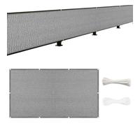 Brise Vue Balcon 480 x 850 cm Protection UV Opaque Résistant Aux Contre Vent sur Mesure Cache Terrasse pour Balcon Jardin, Gris