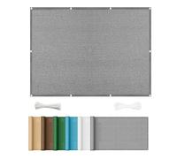 Brise Vue Balcon 480 x 850 cm Respirant Toile Protection Contre Soleil avec Tissu HDPE Cache Brise Balcon pour Jardin, Gris