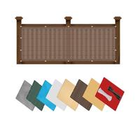 Brise Vue Balcon 75 x 100 cm Protection UV, Opaque, Résistant aux Contre Vent, Revêtement De Balcon Pare-Soleil pour Jardin avec Cable Ties Et Cordons pour Patio/Terrasse/Grillage, Marron