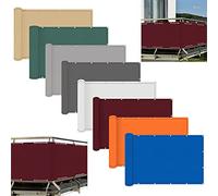 Brisé Vue Balcon 85x900cm avec Attaches De CâBle Et Cordons Aux IntempéRies Brise Vue Terrasse HDPE pour Jardin, Balcon ou Terrasse