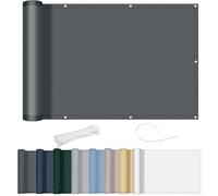 Brise vue balcon - 90% occultation, protection UV 95%, polyester 170g/m², œillets aluminium, fixation facile sur garde-corps