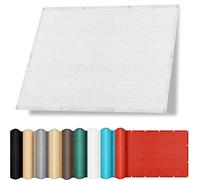 Brise Vue Balcon 90 x 140 cm Anti 95% UV Contre Le Vent Brise Vue Jardin Facile à Suspendre pour Balcon Terrasse Piscine, Blanc