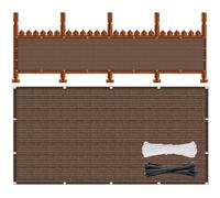 Brise Vue Balcon 90 x 700 cm HDPE 220G/M², Protection Contre Vent, Soleil, Protection Contre Les Regards Clôture d'ombrage Diverses Tailles Au Choix pour Jardin Extérieur, Marron