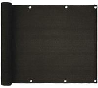 Brise Vue Balcon Écran de confidentialité for balcon 3'x16' Gris foncé Écrans de protection de terrasse en maille for patio extérieur Porche Appartement Garde-corps Clôture Couverture(BLACK)