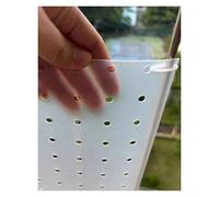 Brise-Vue Balcon en Rouleau avec Attaches-Câbles, Feuille PVC Perforée 0,5 mm, Cache Vue pour Rambarde, Clôture, Jardin, Terrasse et Patio(Translucent,40x100cm/15.7x39.4in)