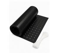 Brise-Vue Balcon en Rouleau avec Attaches-Câbles, Feuille PVC Perforée 0,5 mm, Cache Vue pour Rambarde, Clôture, Jardin, Terrasse et Patio(Black,90x100cm/35.4x39.4in)