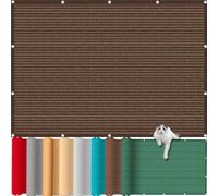 Brise Vue Balcon Extérieur 0.5 x 1.6 m, Latéral Balcon Brise-Vue, Diverses Couleurs Tailles Au Choix Brise Vue Couverture, with Rope pour Porches, Marron