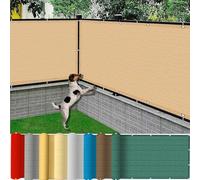 Brise Vue Balcon Extérieur 1 x 5 m, Latéral Balcon Brise-Vue, Diverses Couleurs Tailles Au Choix Brise Vue Couverture, with Rope pour Porches, Jaune Sable