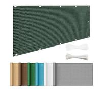 Brise Vue Balcon Extérieur 240 x 420 cm Protection UV Opaque Résistant Aux Contre Vent sur Mesure Brise Vue Terrasse pour Exterieur Terrasse Patio, Vert Foncé