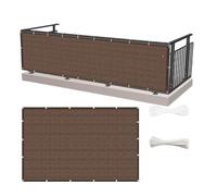 Brise Vue Balcon Extérieur 400 x 1000 cm Protection UV Opaque Résistant Aux Contre Vent sur Mesure Brise Vue Occultant pour Balcon Jardin pour Jardin, Marron