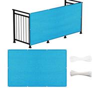 Brise Vue Balcon Extérieur 400 x 1000 cm Protection UV Opaque Résistant Aux Contre Vent sur Mesure Revêtement et Pare Vue de Balcon pour Jardin pour Jardin, Bleu Ciel