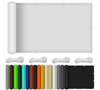Brise Vue Balcon Exterieur 70 x 140 cm Protection Contre Les Regards Protection Ecran D'Intimité Extérieur Au Vent, Résistance à La Déchirure pour Patio Extérieur Clôtures, Blanc