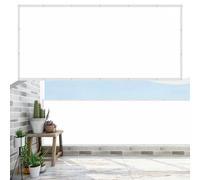 Brise Vue Balcon Extérieur 70 x 650 cm Ant- UV, Protection de La Vie Privée et Sécurité, Opaque Résistant Filet D’Ombrage Clôture D’Ombrage pour Jardin Extérieur, Blanc