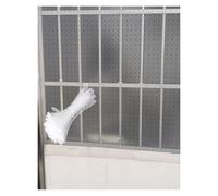 Brise Vue Balcon Givré en Rouleau avec Attaches, Panneau Plastique Perforé à Découper pour Clôture, Terrasse, Jardin, Garde-Corps(1mm,40x200cm/15.7x78.7in)