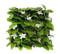 Brise Vue Balcon Haie artificielle, clôture à feuilles et fleurs, rétractable, en plastique, for plantes vertes, jardin, balcon, écran de confidentialité(Color 2)