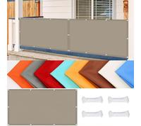 Brise Vue Balcon Imperméable 40 x 600 cm Éviter Les Regard Indiscret Balcon Protection Contre Les Regards avec Attaches de Câble et Cordons pour Balcon et Clôture Porches, Taupe