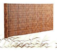 Brise-vue Balcon Natte de roseaux - 5x1,2m - Clôture en roseaux - Marron - Idéal pour jardin et terrasse