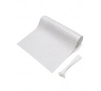 Brise-Vue Balcon Perforé avec Attaches-Câbles, Feuille PVC 1 mm pour Rambarde, Panneau Occultant Jardin, Clôture et Garde-Fenêtre(Milk,120x50 cm/3.9x1.6 ft)