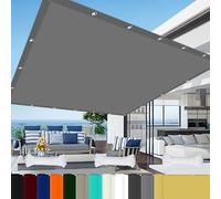 Brise Vue Balcon pour Pergola Jardin 1.2 x 5.2 m UV Protection avec Oeillets Tissu Polyester Multi Couleur et Taille Toile Imperméable pour Terrasses Balcons et Jardins, Gris Clair