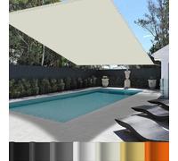 Brise Vue Balcon pour Pergola Jardin 2 x 3.5 m Protection 95% UV Couvertures de Plantes de Serre Facile à Démonter pour Patio Jardin, Terrasse,Extérieur, Blanc cassé