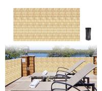 Brise Vue Bambou Naturel Canisse Bambou 60cm 70cm 80cm 90cm 100cm 110cm 120cm 130cm 140cm 150cm 160cm Hauteur Clôture En Roseau Durable Pour Balcon, Terrasse Et Jardin(Color:Primary black line,Size:11