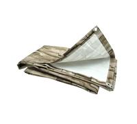 Brise vue beige imitation mur en pierres - TERRE JARDIN - 1.5 x 5 - Polyester - 160 g/m2 - Oeillets métalliques