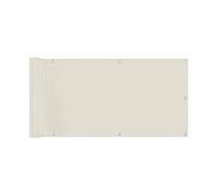 Brise-vue beige pour balcon et terrasse - Bâche résistante aux UV - Avec œillets et cordes, parfaite pour jardin, piscine et vent