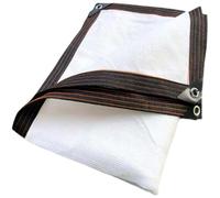 Brise-Vue Blanc pour Balcon et Clôture, Toile d'Occultation 97% avec Œillets pour Appartement et Garde-Corps, Écran d'Intimité Extérieur Anti-UV(10x25.0m/32.8'x82')