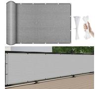 Brise Vue, Clôture Jardin 100 x 180 cm Protection Contre Vent, Soleil, Résistant Aux Intempéries Brise Vue Terrasse, avec Œillets, Attaches de Câble, pour Piscine, Patio, Gris Clair