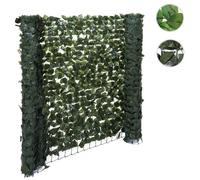 Brise-vue de balcon T811, haie de hêtre bardage coupe-vent ~ 300x150cm foncé