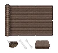 Brise-vue de jardin - 1,2 x 1,2 m - Respirant et résistant à l'eau - Avec cordes - Pour balcon, terrasse et terrasse - Marron