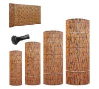 Brise-vue de jardin en bambou facile à couper 1,83 m x 5 m Idéal pour clôtures de jardin, intimité extérieure et protection décorative