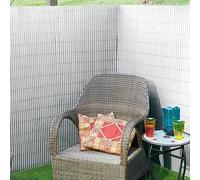 Brise-vue double face en PVC, 1 × 3 m, blanc, clôture brise-vue pour terrasse et balcon, résistant aux intempéries et durable, protection de la vie privée pour jardin et cour
