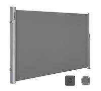 Brise-Vue en Aluminium Extensible 160 x 400 cm, Protection Solaire, occultant, pour Balcon, terrasse, Jardin, Gris
