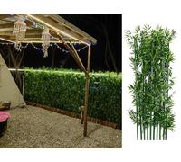 Brise-vue en bambou artificiel - Grand séparateur de verdure synthétique pour espaces extérieurs et intérieurs