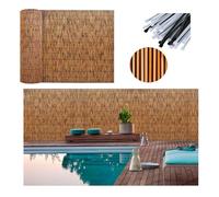 Brise-vue en bambou - Clôture de balcon opaque, coupe-vent pour jardin, terrasse, abri d'auto - Décoration extérieure, 1,5 x 1 m, 0,6 x 5 m / 2x16.4ft, durable et élégant