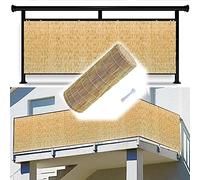 Brise-vue en bambou pour jardin et terrasse, 1,2 x 8,2 m, 70 % de blocage, clôture décorative pour extérieur, disponible en 7,1 m et 1,2 m de hauteur, idéal pour l'intimité du balcon.